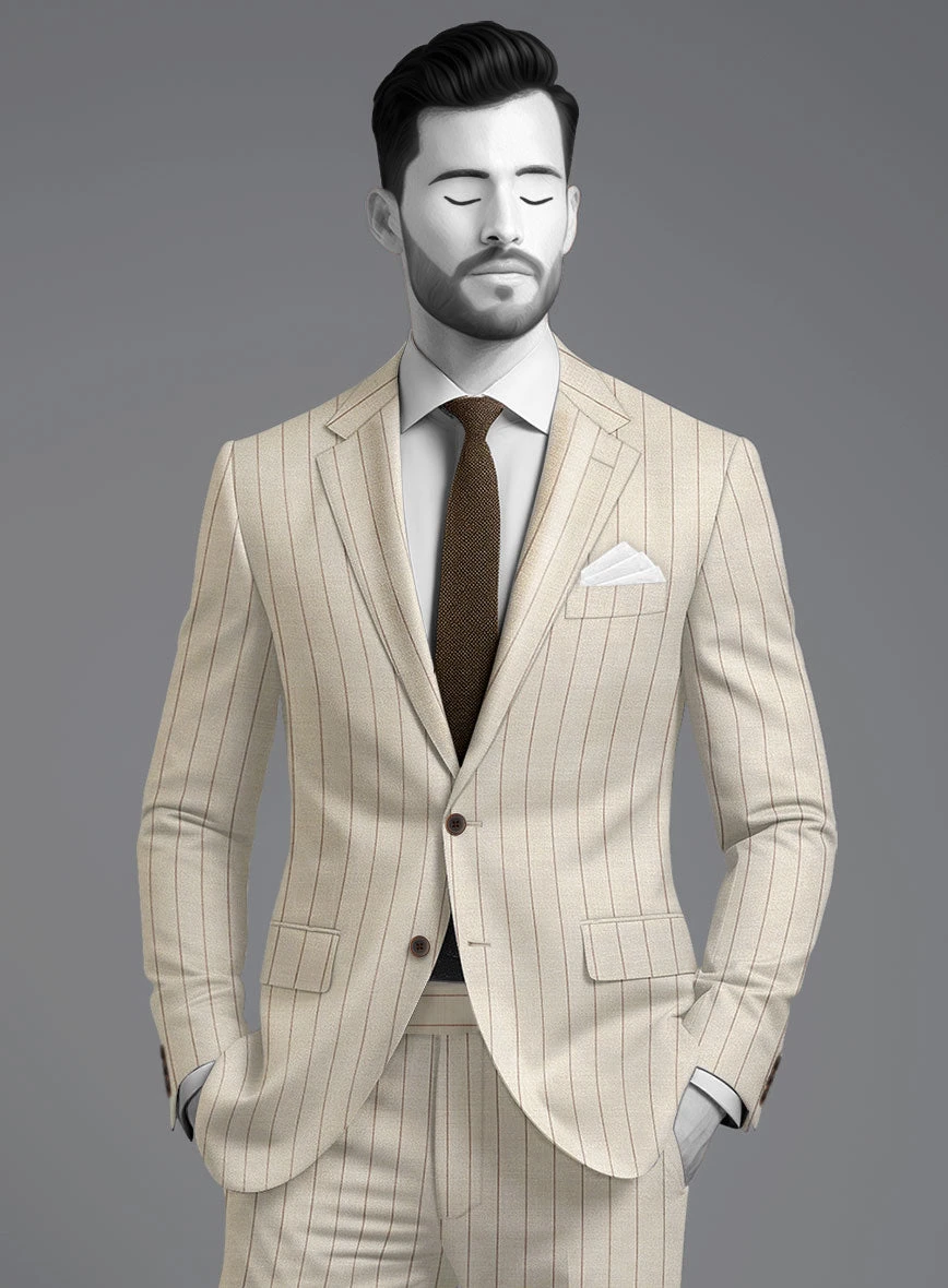 Napolean Artisan Band Beige Wool Jacket 2 Napolean Artisan Band Beige Wool Jacket - Image 2