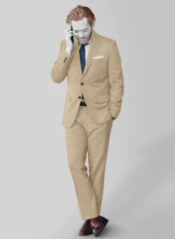 Napolean Biscuit Khaki Wool Suit