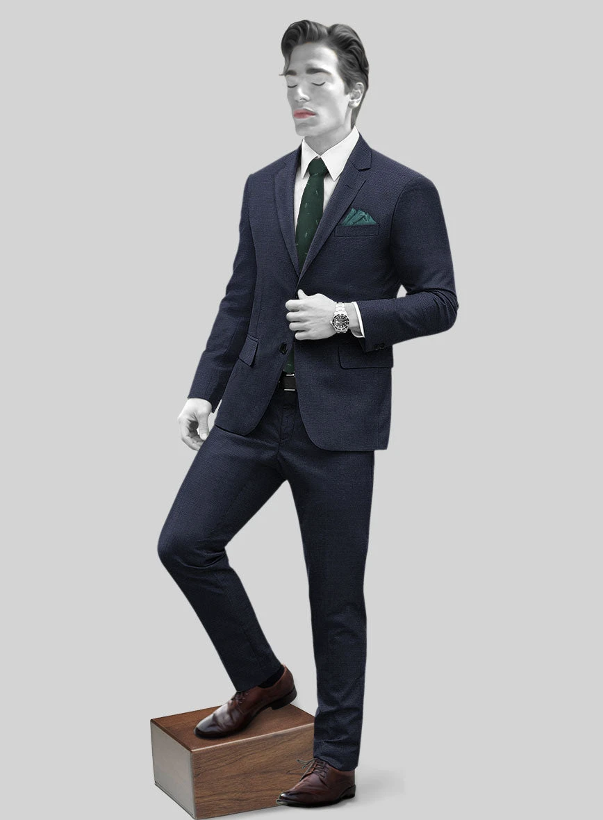 Napolean Bob Weave Blue Wool Suit 1 Napolean Bob Weave Blue Wool Suit