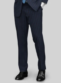 Napolean Eloyi Stripe Blue Wool Suit 14 Napolean Eloyi Stripe Blue Wool Suit -Tiano Suits Shop napoleaneloyistripebluewoolsuitlook 3