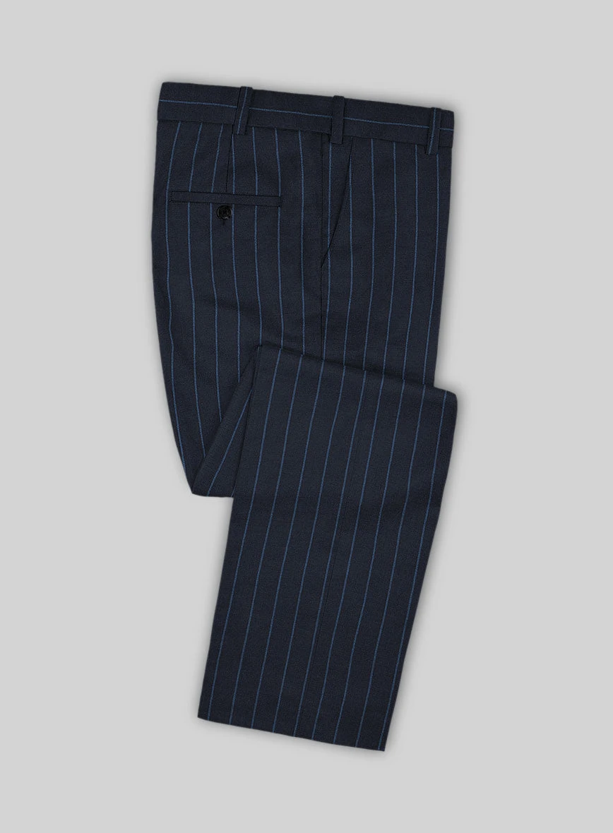 Napolean Eloyi Stripe Blue Wool Suit 4 Napolean Eloyi Stripe Blue Wool Suit - Image 4