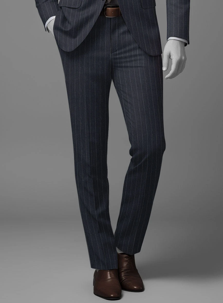 Napolean Genova Stripe Dark Blue Wool Suit 5 Napolean Genova Stripe Dark Blue Wool Suit - Image 5