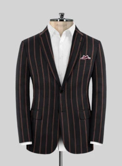 Napolean Ipai Stripe Black Wool Jacket