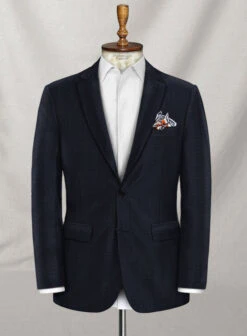 Napolean Polka Blue Wool Suit 10 Napolean Polka Blue Wool Suit -Tiano Suits Shop napoleanpolkabluewlsuitlook 1