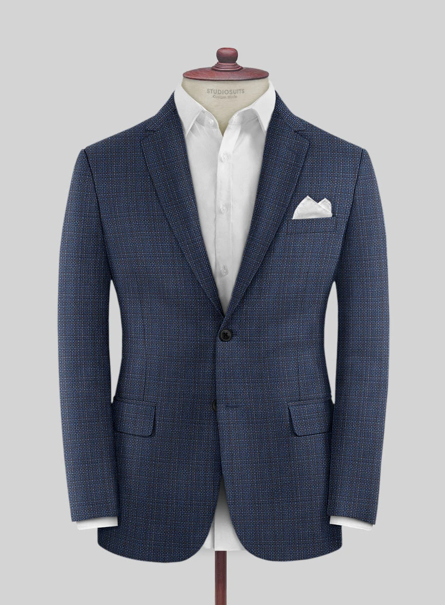 Napolean Retro Blue Wool Suit 3 Napolean Retro Blue Wool Suit - Image 3