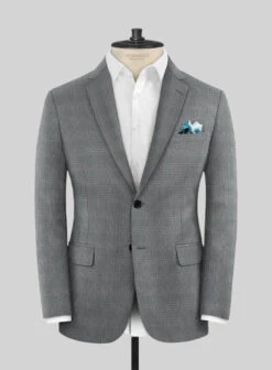 Napolean Retro Gray Glen Suit 11 Napolean Retro Gray Glen Suit -Tiano Suits Shop napoleanretrograyglensuitlook 2