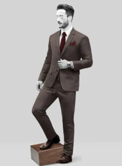 Napolean Stretch Brown Wool Suit