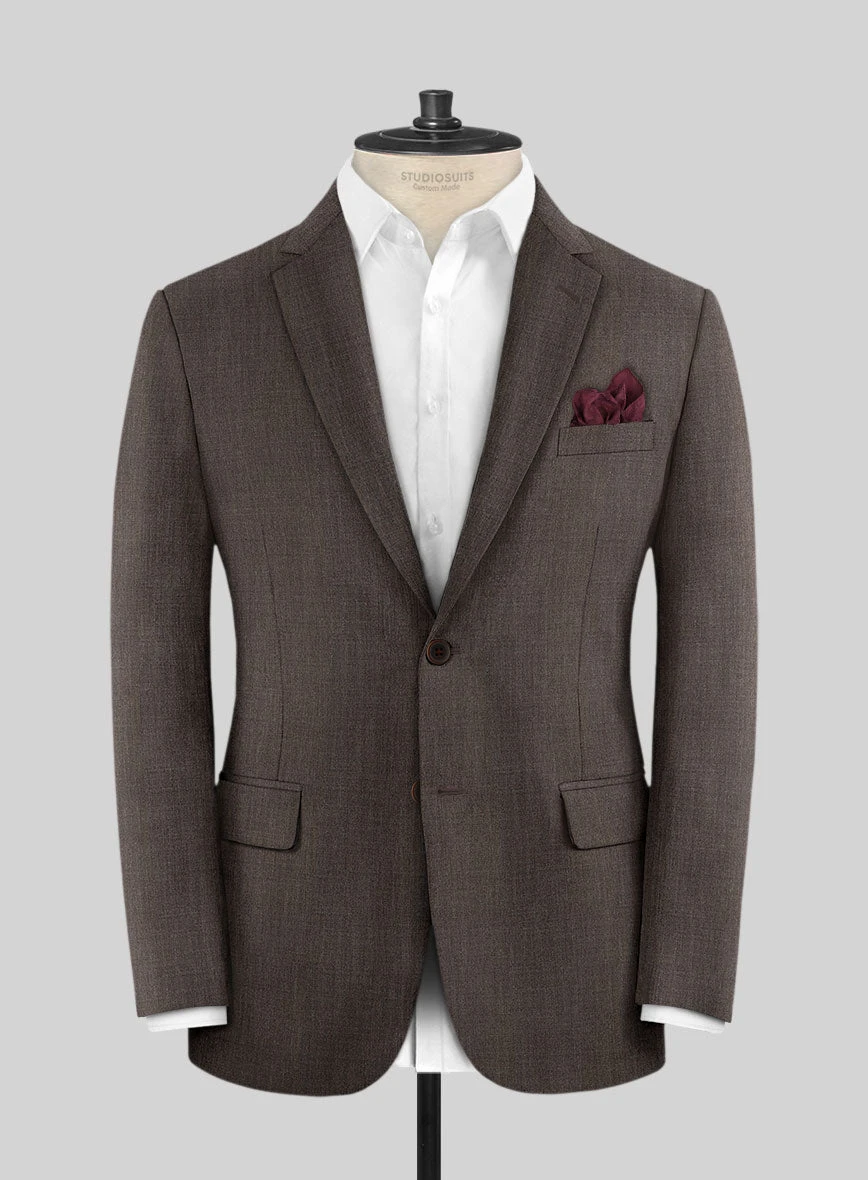 Napolean Stretch Brown Wool Suit 3 Napolean Stretch Brown Wool Suit - Image 3