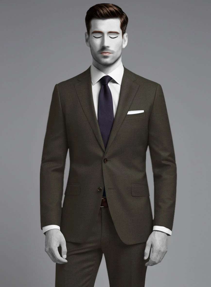 Napolean Stretch Dark Brown Wool Jacket 2 Napolean Stretch Dark Brown Wool Jacket - Image 2