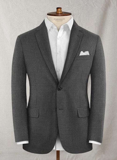 Napolean Stretch Dark Gray Wool Suit 3 Napolean Stretch Dark Gray Wool Suit - Image 3