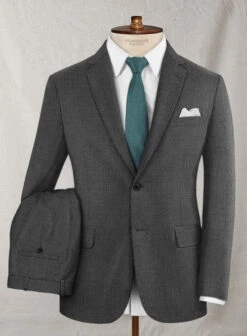 Napolean Stretch Dark Gray Wool Suit