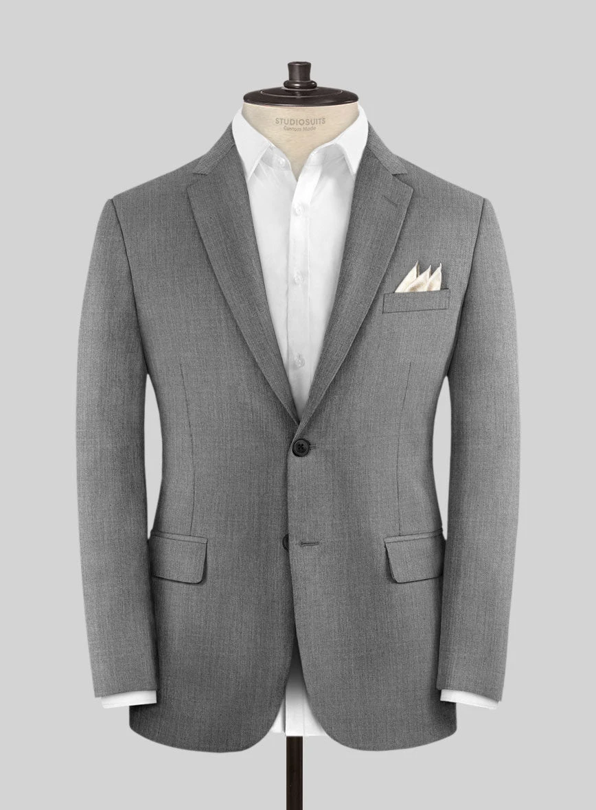 Napolean Stretch Mid Gray Wool Jacket 1 Napolean Stretch Mid Gray Wool Jacket