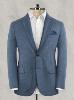 Napolean Stretch Pacific Blue Wool Jacket