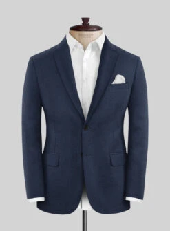Napolean Stretch Royal Blue Wool Jacket