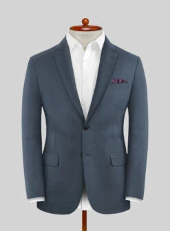 Napolean Stretch Space Blue Wool Jacket