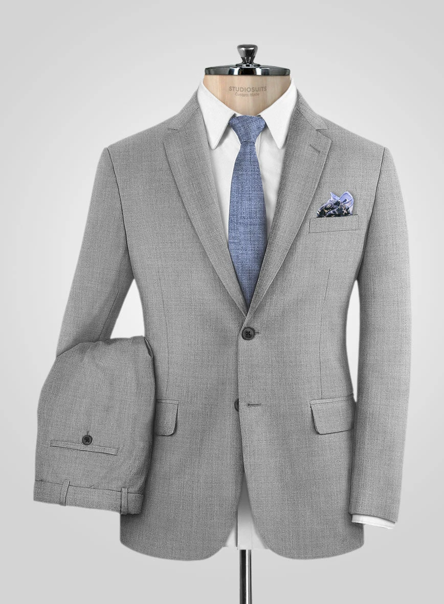 Napolean Worsted Light Gray Wool Suit 2 Napolean Worsted Light Gray Wool Suit - Image 2