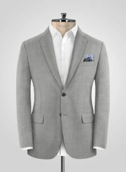 Napolean Worsted Light Gray Wool Suit 12 Napolean Worsted Light Gray Wool Suit -Tiano Suits Shop napoleanworstedlightgraywoolsuitlook 2