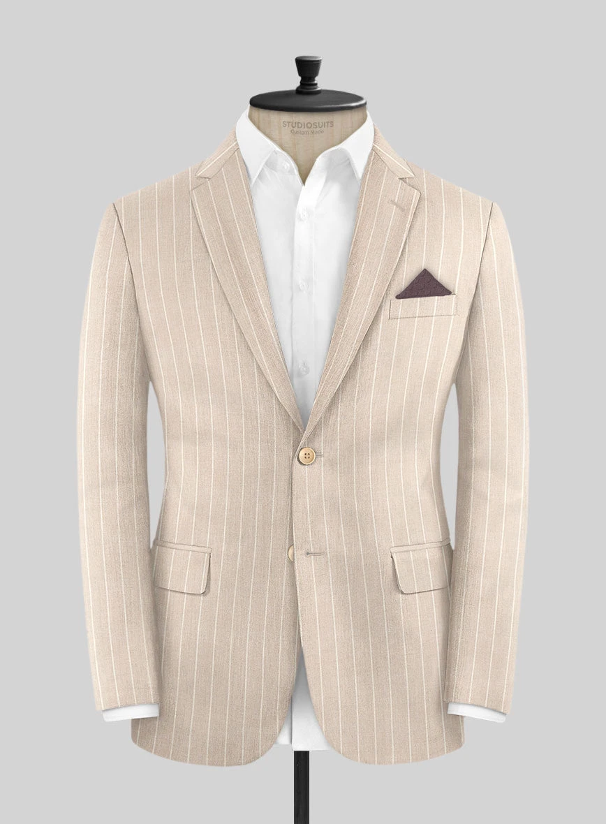 Napolean Como Bar Beige Wool Suit 3 Napolean Como Bar Beige Wool Suit - Image 3