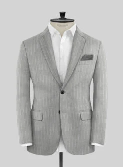 Napolean Genova Stripe Gray Wool Jacket
