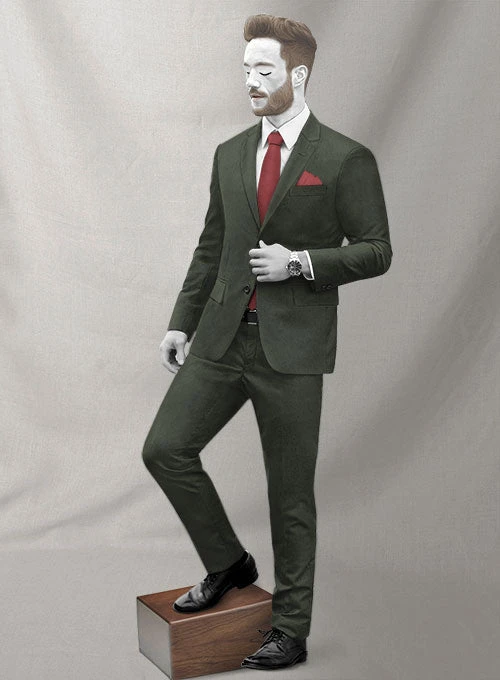Napolean Military Green Wool Suit 1 Napolean Military Green Wool Suit