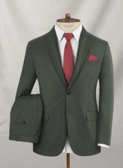 Napolean Military Green Wool Suit 12 Napolean Military Green Wool Suit -Tiano Suits Shop napolmilitarygreenwoolsuitlook 1
