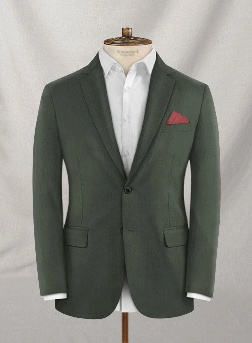 Napolean Military Green Wool Suit 4 Napolean Military Green Wool Suit - Image 4