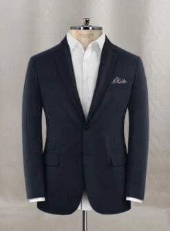 Napolean Navy Herringbone Wool Suit 11 Napolean Navy Herringbone Wool Suit -Tiano Suits Shop naponavyherrnbnewlsuitlook 2