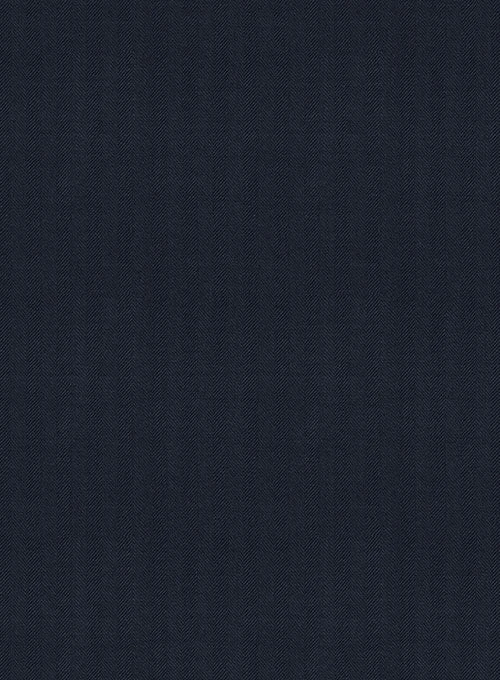 Napolean Navy Herringbone Wool Suit 2 Napolean Navy Herringbone Wool Suit - Image 2