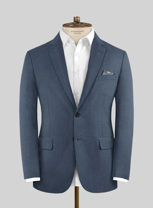 Napolean Slate Blue Wool Suit 2 Napolean Slate Blue Wool Suit - Image 2