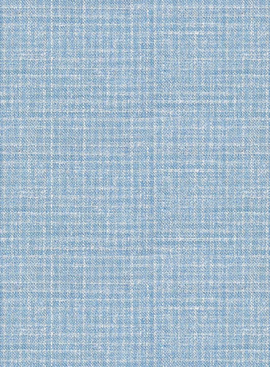 Noble Adrienne Blue Wool Silk Linen Jacket 3 Noble Adrienne Blue Wool Silk Linen Jacket - Image 3