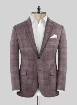 Noble Anton Check Wool Silk Linen Jacket