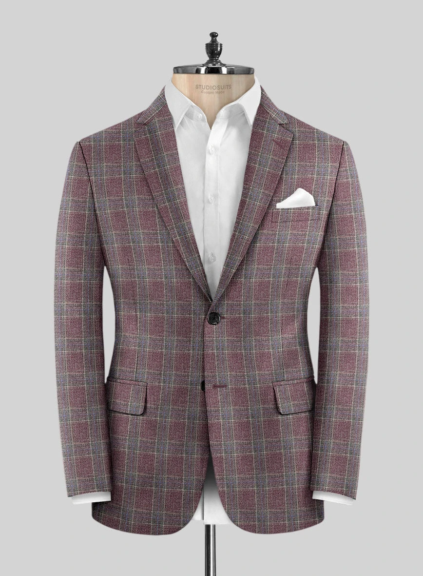 Noble Anton Check Wool Silk Linen Jacket 1 Noble Anton Check Wool Silk Linen Jacket