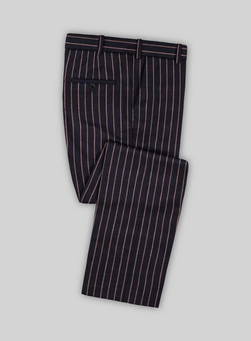 Noble Assunta Blue Stripe Cotton Silk Linen Suit 6 Noble Assunta Blue Stripe Cotton Silk Linen Suit - Image 6