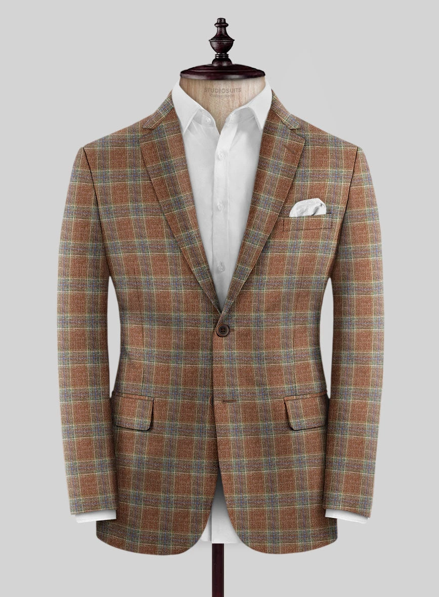 Noble Camila Check Wool Silk Linen Jacket 1 Noble Camila Check Wool Silk Linen Jacket