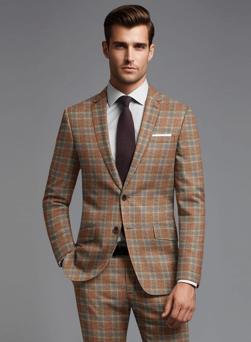 Noble Camila Check Wool Silk Linen Jacket 2 Noble Camila Check Wool Silk Linen Jacket - Image 2