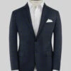 Noble Cinzia Blue Wool Silk Linen Jacket
