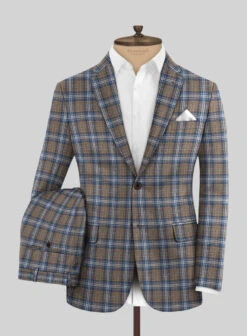 Noble Daniel Tartan Wool Silk Linen Suit