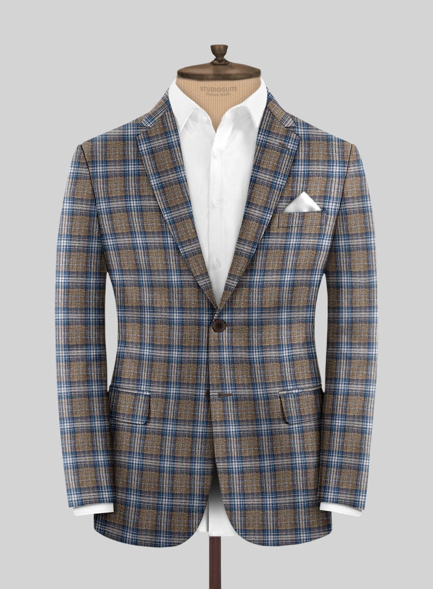 Noble Daniel Tartan Wool Silk Linen Suit 3 Noble Daniel Tartan Wool Silk Linen Suit - Image 3