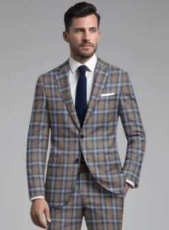 Noble Daniel Tartan Wool Silk Linen Suit 10 Noble Daniel Tartan Wool Silk Linen Suit -Tiano Suits Shop nobledanietartanwoolsilklinensuitlk 3