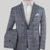 Noble Dante Blue Cotton Silk Linen Suit