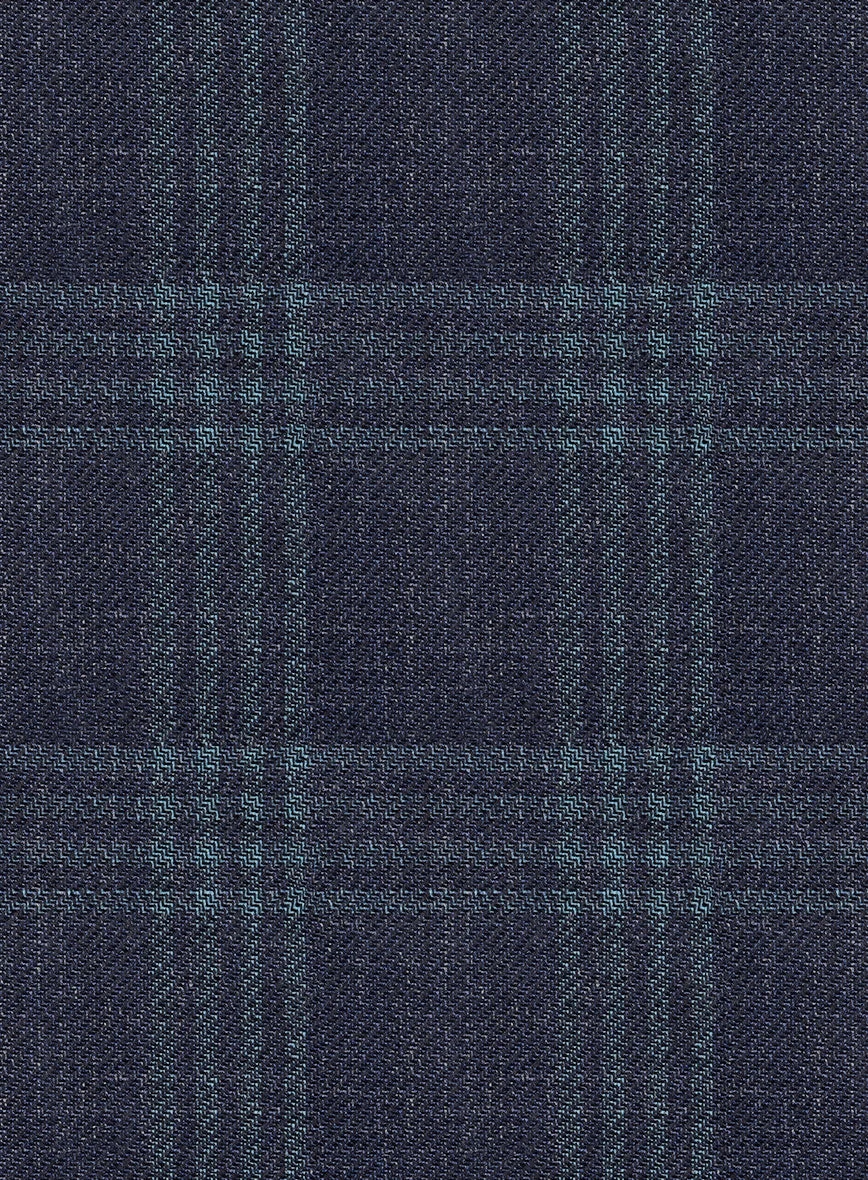 Noble Gianni Blue Wool Silk Linen Jacket 3 Noble Gianni Blue Wool Silk Linen Jacket - Image 3