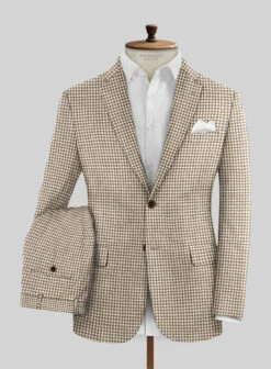 Noble Jaime Houndstooth Wool Silk Linen Suit