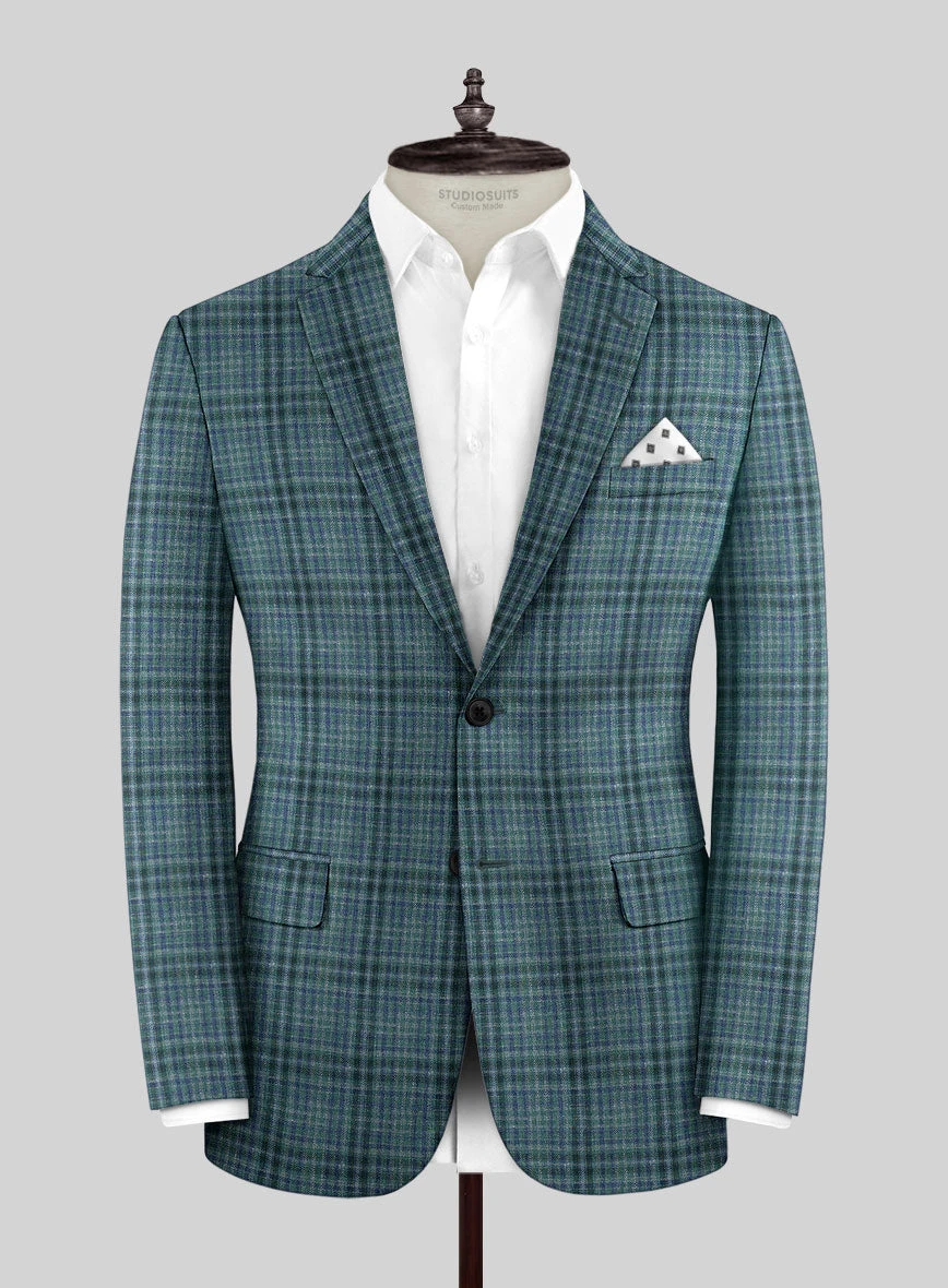 Noble Lucinda Check Wool Silk Linen Jacket 1 Noble Lucinda Check Wool Silk Linen Jacket
