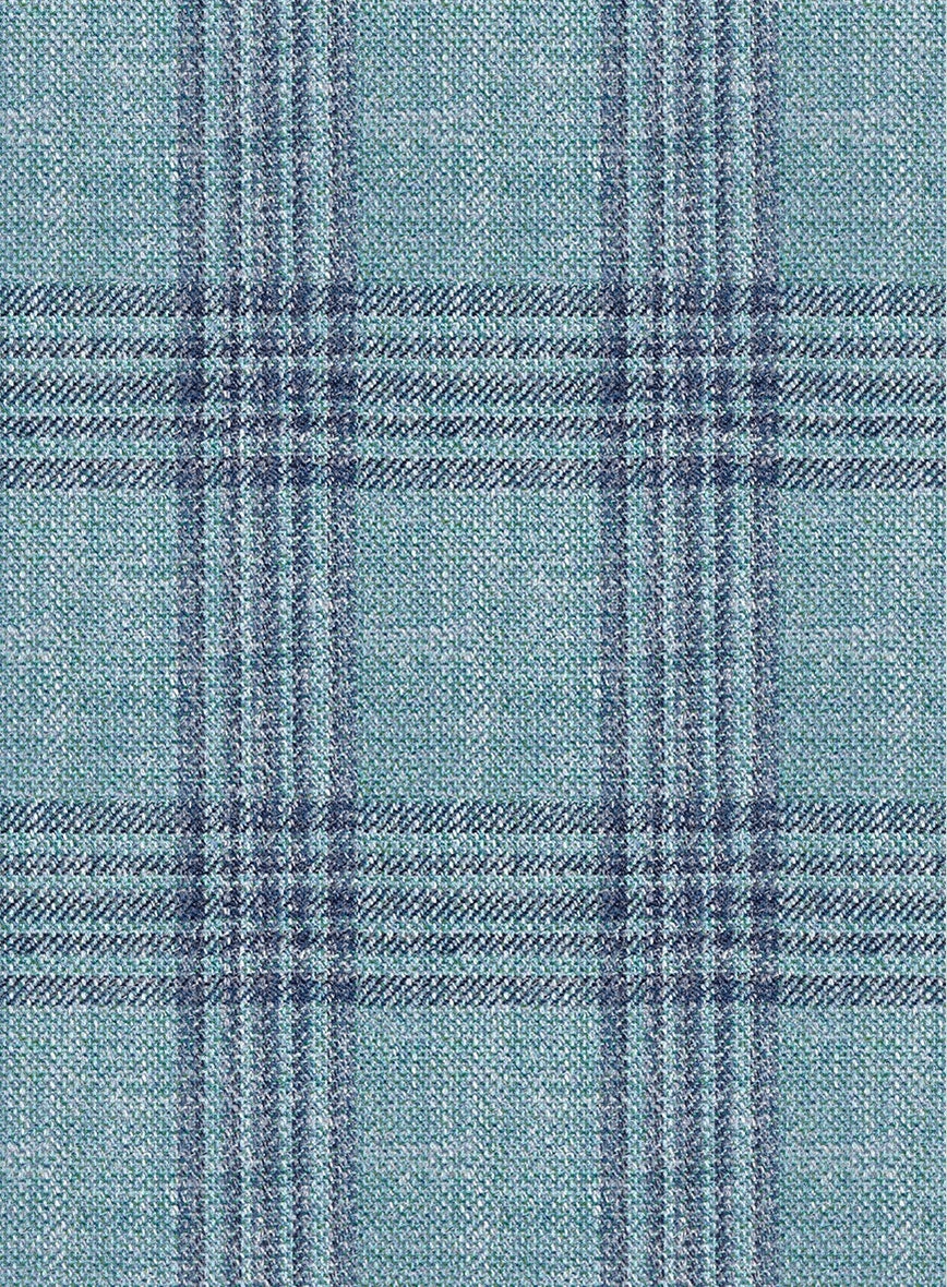 Noble Manuelita Blue Wool Silk Linen Jacket 3 Noble Manuelita Blue Wool Silk Linen Jacket - Image 3