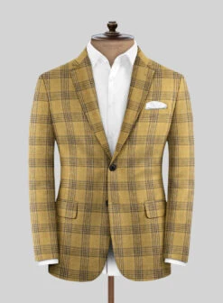 Noble Mateo Ochre Wool Silk Linen Jacket