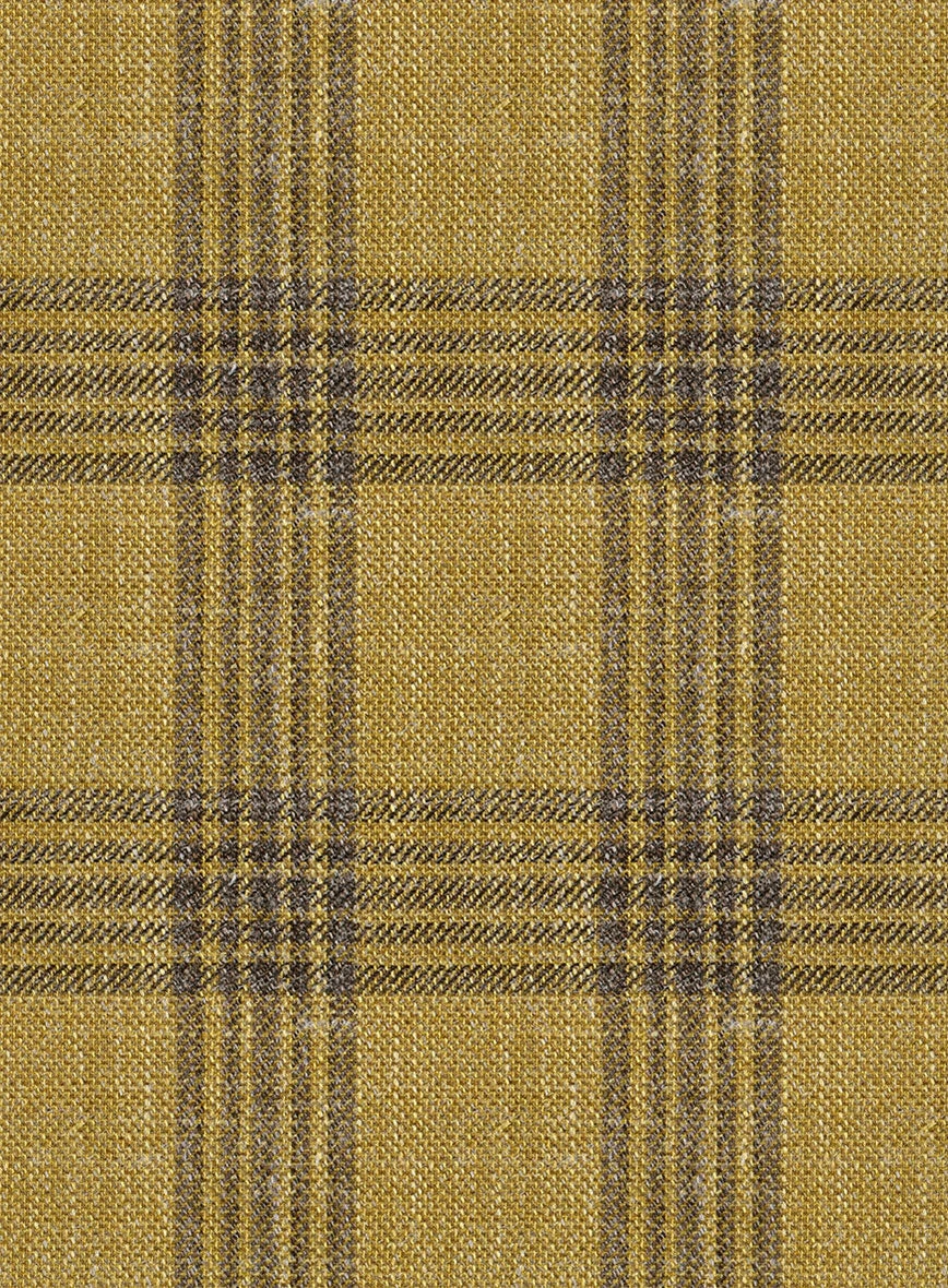 Noble Mateo Ochre Wool Silk Linen Jacket 3 Noble Mateo Ochre Wool Silk Linen Jacket - Image 3