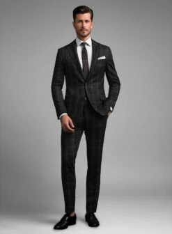 Tiano Suits Shop -Tiano Suits Shop noblenicolasblackwoolsilklinensuitlook 1