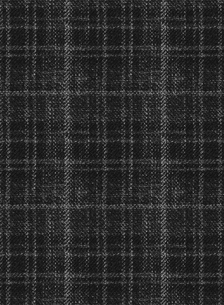 Noble Nicolas Black Wool Silk Linen Jacket 3 Noble Nicolas Black Wool Silk Linen Jacket - Image 3