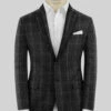 Noble Nicolas Black Wool Silk Linen Jacket