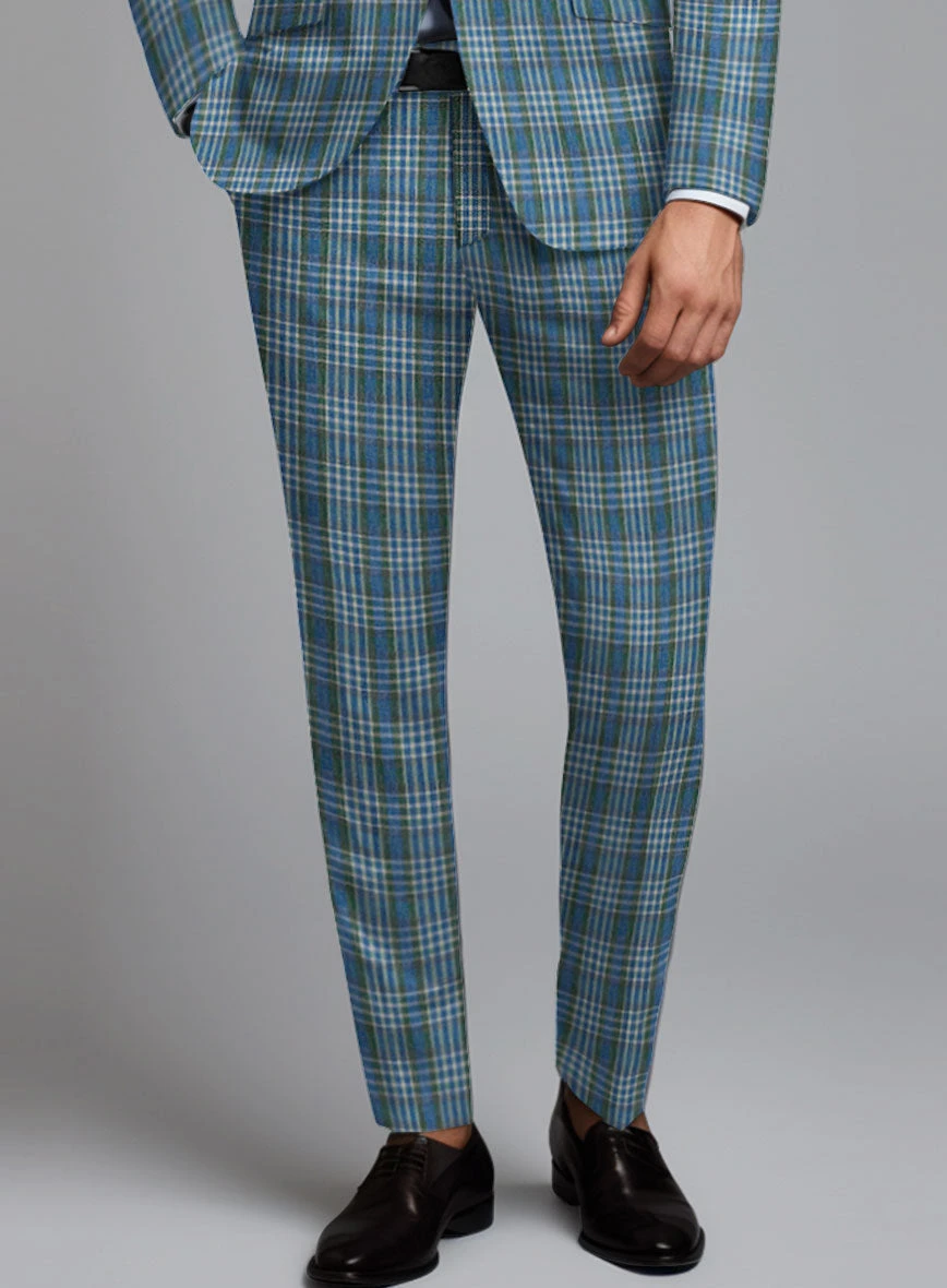 Noble Rosalinda Check Cotton Silk Linen Suit 5 Noble Rosalinda Check Cotton Silk Linen Suit - Image 5